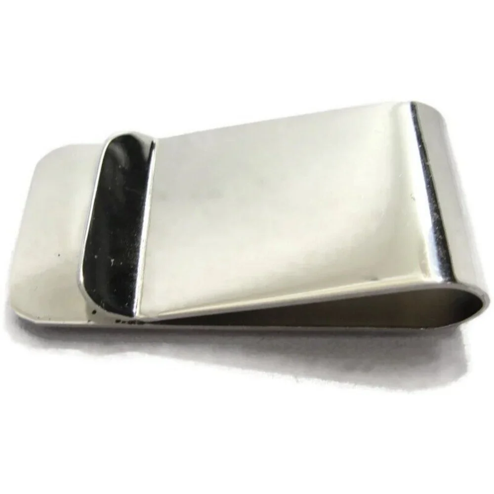Vintage Stainless Semi Truck Money Clip Men Wallet ID Credit Card Holder